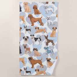 Serviette de plage à imprimer par le chien