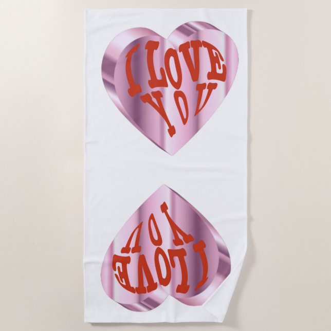 Serviette De Plage À la plage Valentine (Devant)