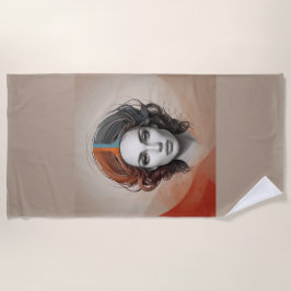 Serviette De Plage à l'intérieur de la fille vivante