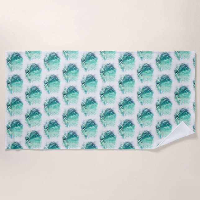 Serviette de plage à motif de feuille de palmier v (Devant)