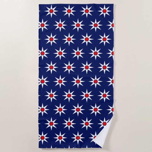 Serviette de plage à motif de soleil magique posit (Devant)
