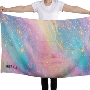 Serviette De Plage Abstrait Pastel Parties scintillant Motif sans cou