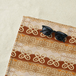 Serviette De Plage Adinkra, une tribu africaine, motif.