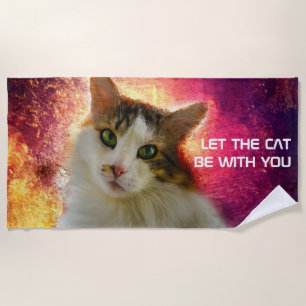 Serviette De Plage Adorable Cute Calico Chat