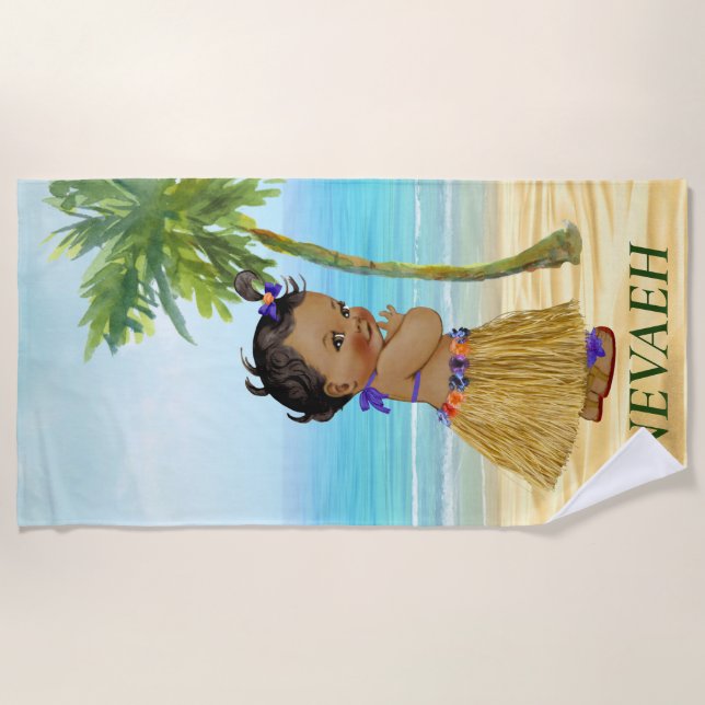 Serviette de plage afro-américaine (Devant)