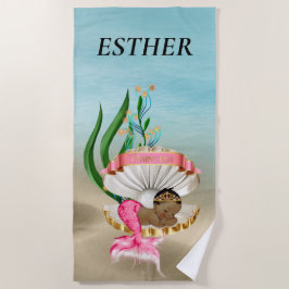 Serviette de plage afro-américaine pour bébé