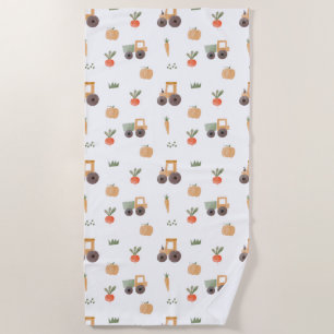Serviette De Plage Agritourisme jardin aquarelle Motif amusant