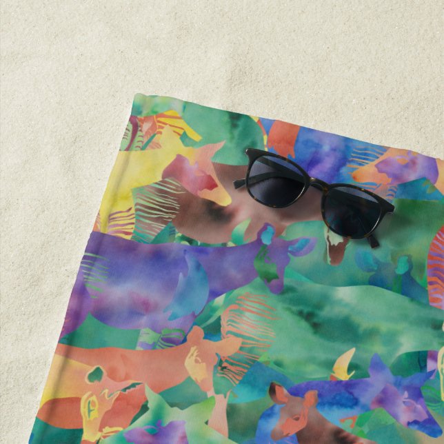 Serviette De Plage Ah, mon okapi ! (En situation)