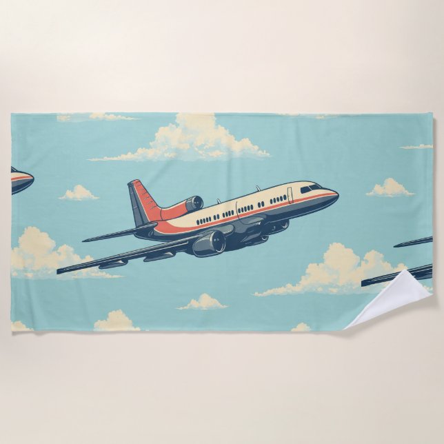 Serviette De Plage Airplane Beach Towels (Devant)