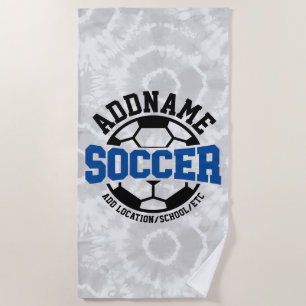 Serviette De Plage AJOUT PERSONNALISÉ NOM Joueur de football Cravate-