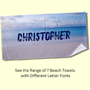 Serviette De Plage Ajouter un nom à ce Beach Arrière - plan Beach Tow