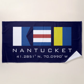 Serviette De Plage AK Nantucket Island Nautical Beach Towne
