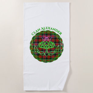 Serviette De Plage Alexander Scottish Tartan Celtic Thistle