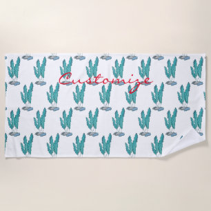 Serviette De Plage Algues bleues Thunder_Cove