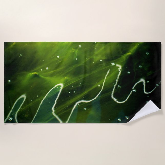 Serviette De Plage Algues vertes et eau btcna (Devant)
