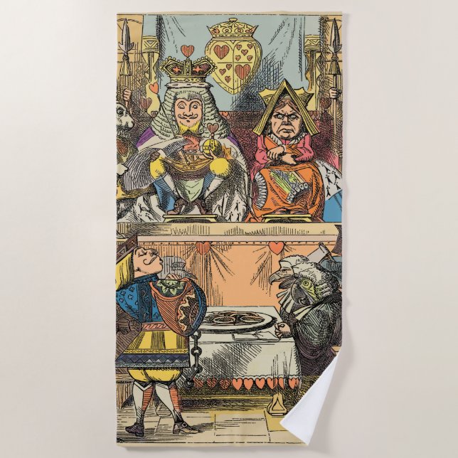 Serviette De Plage Alice à Wonderland Cheshire Cat Characters (Devant)