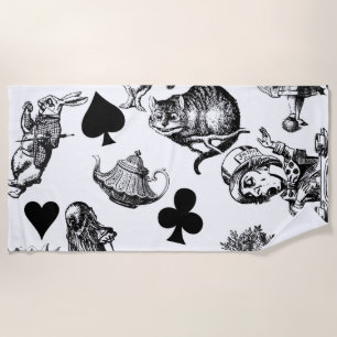 Serviette De Plage Alice White Rabbit Wonderland Classic