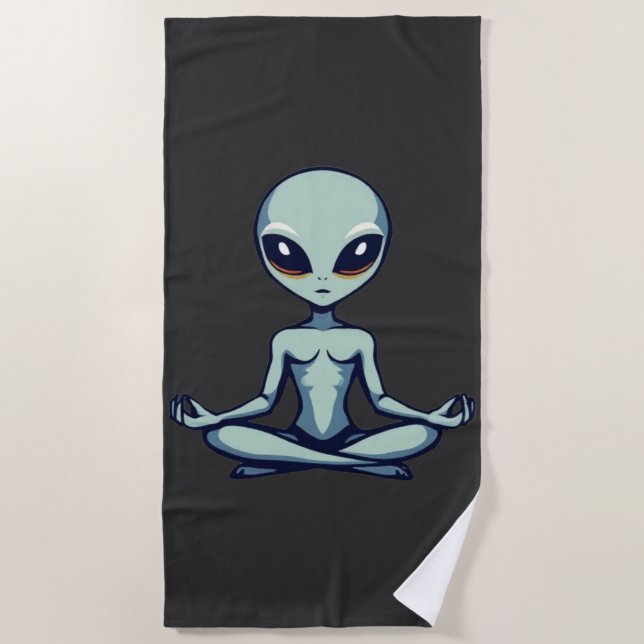 Serviette De Plage Alien zen (Devant)