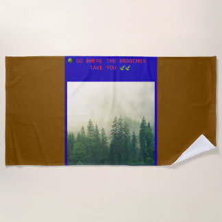 SERVIETTE DE PLAGE 🌳 ALLEZ OU LES BRANCHES VOUS MÈNENT 🍃