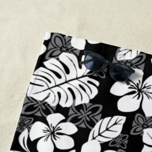 SERVIETTE DE PLAGE ALOHA VENDREDI (NOIR)