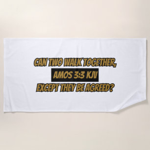 Serviette De Plage Amos 3:3 KJV Bible Verse Écriture