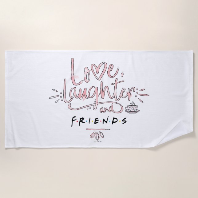 Serviette De Plage Amour, rire et FRIENDS™ (Devant)
