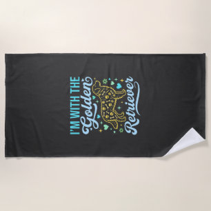 Serviette De Plage Amoureux de Golden Retriever Motif Crâne Halloween