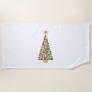 Serviette De Plage Amoureux de les chiens mignons et amusants Chien P