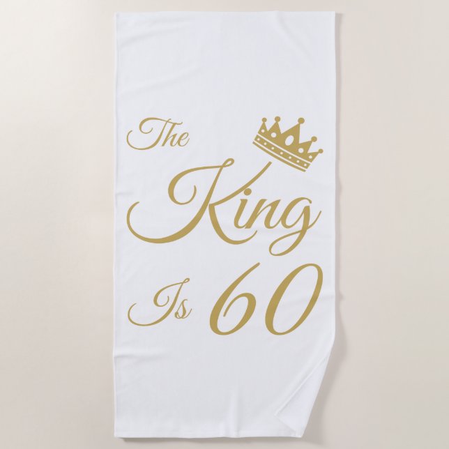 Serviette De Plage Amusant 60ème anniversaire pour les hommes (Devant)