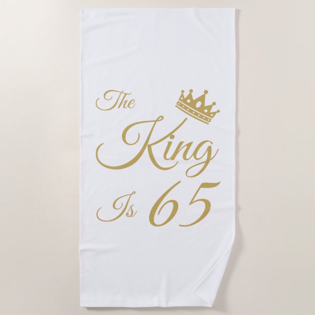 Serviette De Plage Amusant 65ème anniversaire pour les hommes (Devant)
