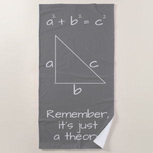Serviette De Plage Amusant algébrique mathématique gris Geek