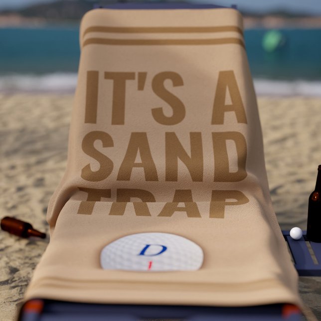 Serviette De Plage Amusant Golf Thème Sand Trap Golfer Beach Serviett (Créateur téléchargé)