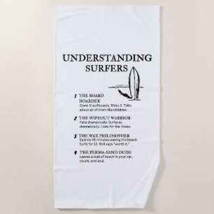 Serviette De Plage Amusant Humour de vie de vague pour les accros de