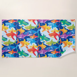 Serviette De Plage Amusante fête de ballon d'anniversaire de requin a