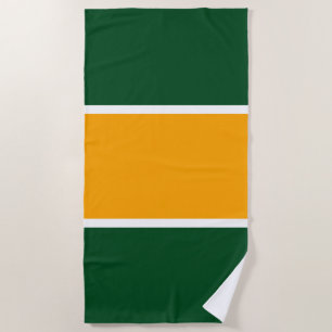 Serviette De Plage Amusantes Larges Bandes Jaunes Orange Campagne Ver
