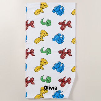Serviette De Plage Amusants ballons lumineux design animaux