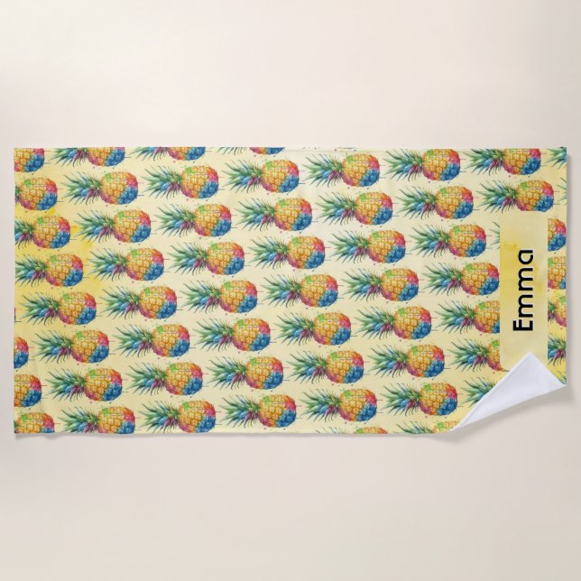 Serviette De Plage Ananas (Devant)