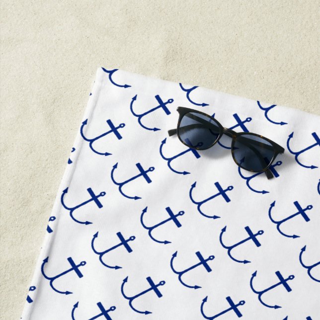 Serviette De Plage Ancres Away Beach Towel (Imprimé Sombre) (En situation)