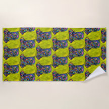 Serviette de plage Andalouse Terrier Love