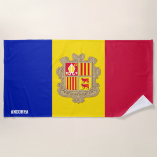 Serviette De Plage Andorre Drapeau magnifique Patriotique