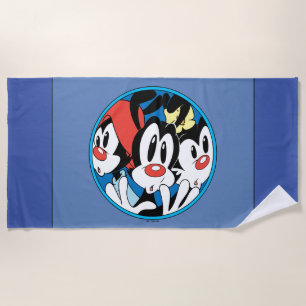 Serviette De Plage Animaniacs Warner Siblings Circle Graphic