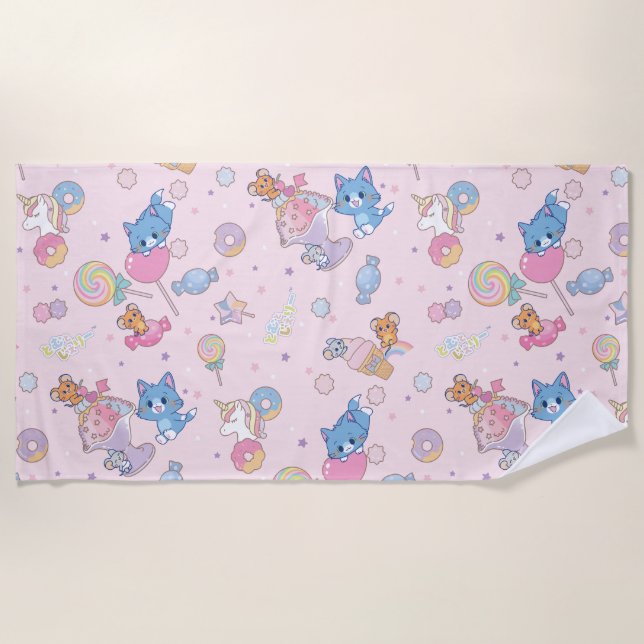 Serviette De Plage Anime Tom, Jerry et Tuffy Candyland Motif (Devant)