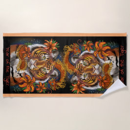 Serviette De Plage Année du zodiaque de Chinois de tigre