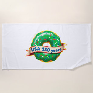 Serviette De Plage Anniversaire des 250 ans de l'Amérique avec un don