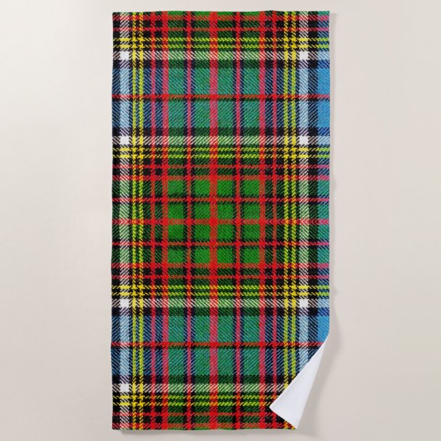 Serviette de plage antique de tartan de clan (Devant)