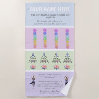 Serviette De Plage ANTIStress VIBRATION MANIFESTATION yoga ZEN