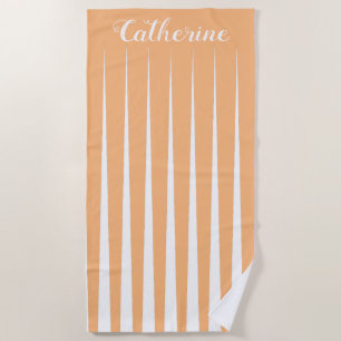 Serviette De Plage Apricot Peach Orange Plein Triangle Design