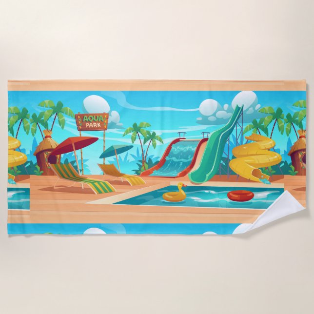 Serviette De Plage Aqua Park Beach Towel (Devant)
