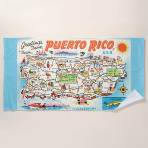 Serviette De Plage Aqua Porto Rico Salutations Beach Towel