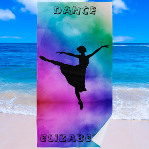 Serviette De Plage Aquarelle Ballerina